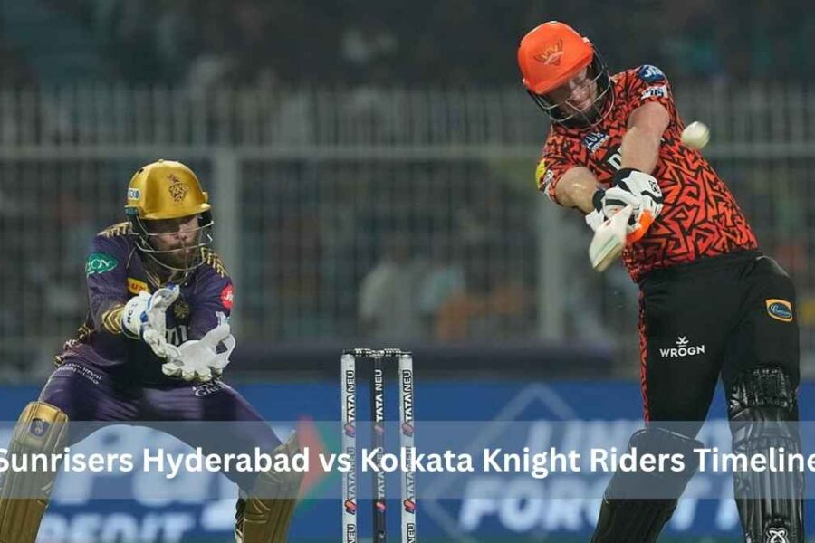 sunrisers hyderabad vs kolkata knight riders timeline